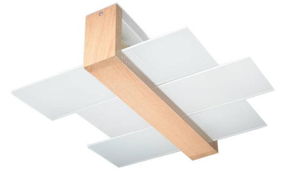 FENIKS 2 Deckenleuchte 2xE27 43x43cm HOLZ